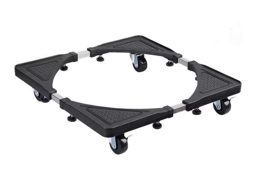 Adjustable Washing Machine Refrigerator Stand with 360° Wheels