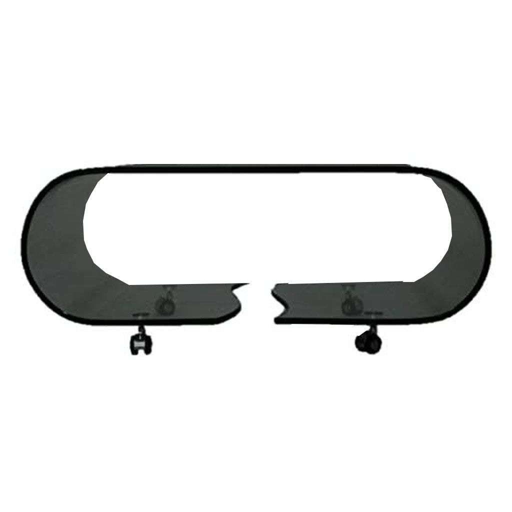Decorative Coffee Table With Full Bent Glass-Black