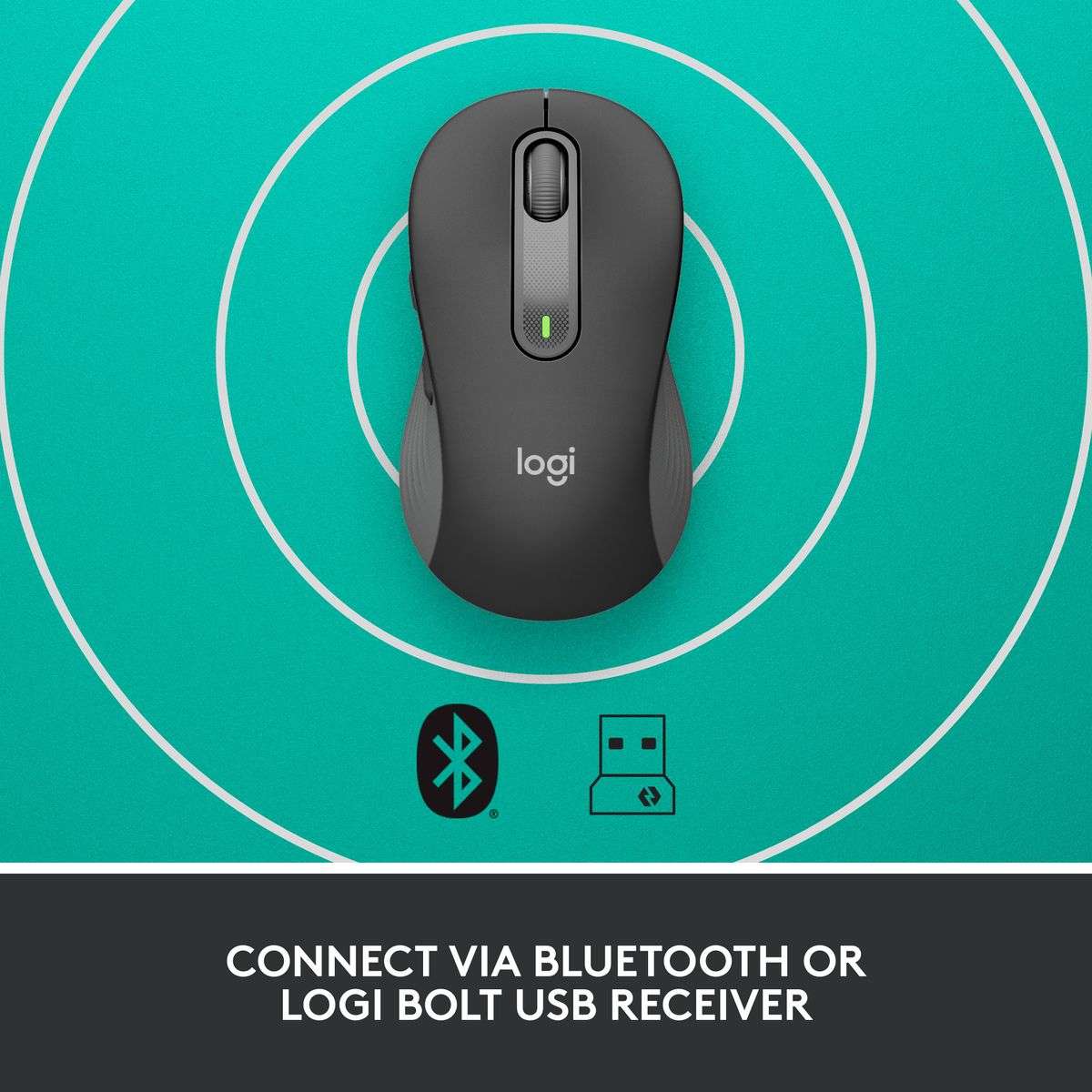 Logitech M650 Signature Wireless Mouse with Logi Bolt Receiver