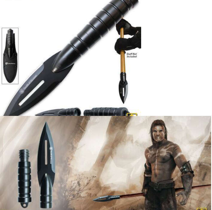 SW8 Spear Fixed Blade Knife Black