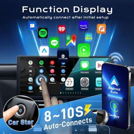 Dual-Mode Wireless CarPlay and Android Auto Connectivity Adapter - Mini