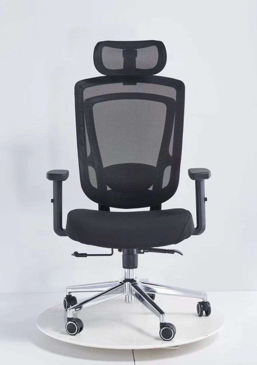 Office Chairs - Ergonomic Mesh with Headrest - Black Colour