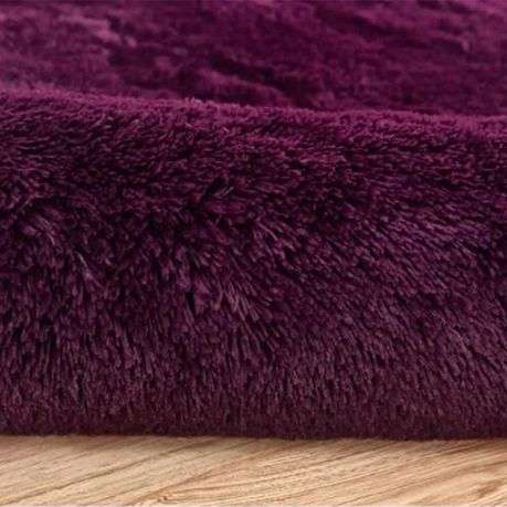 Light fluffy shaggy Rug/Carpet - Maroon(Refurbished)