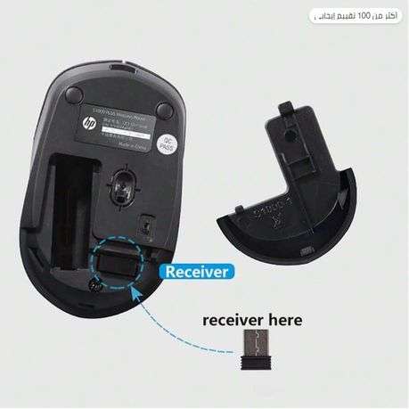 HP - S1000 PLUS - Silent 2.4GHz Wireless Mouse With 3 Gears DPI - Black