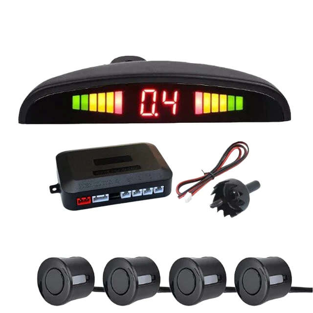 Car Parking Sensor Reverse Backup System With 4 Sensors