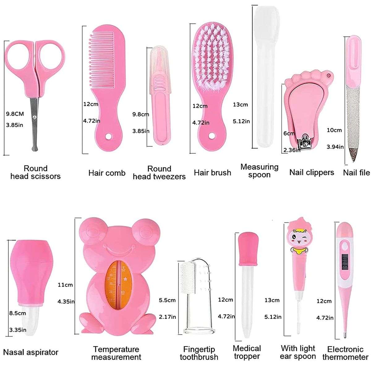 13-in-1 Baby Grooming Care Kit - Pink