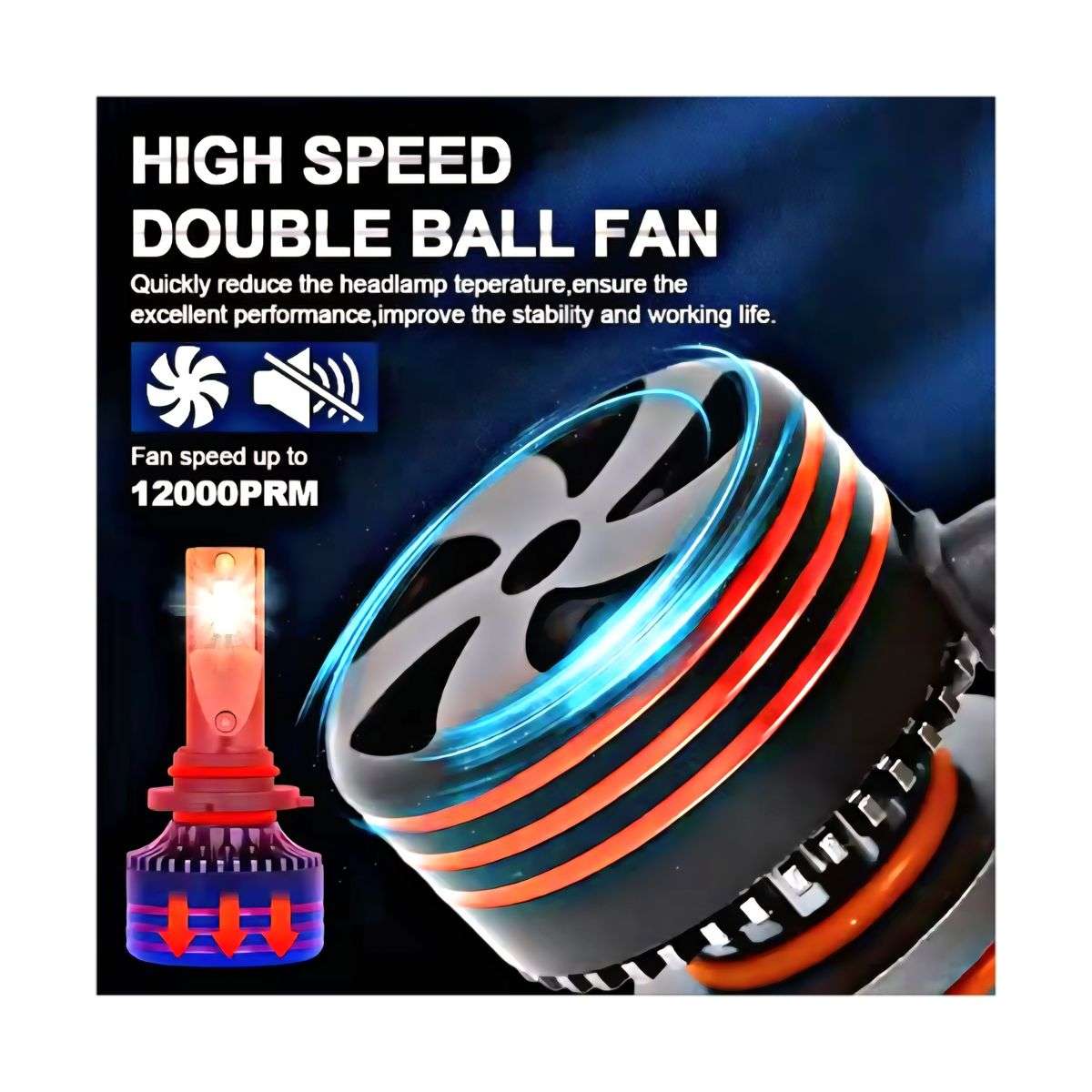 H7 11000LM 45W 6000k Super Bright Led Headlight Bulbs- Pack Of 2