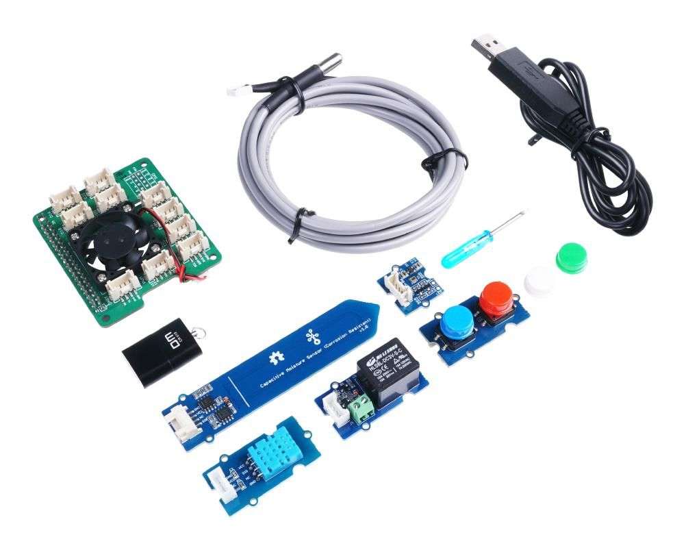 Seeed Studio 110061284 Grove Smart Agriculture Kit, Raspberry Pi-4 Board