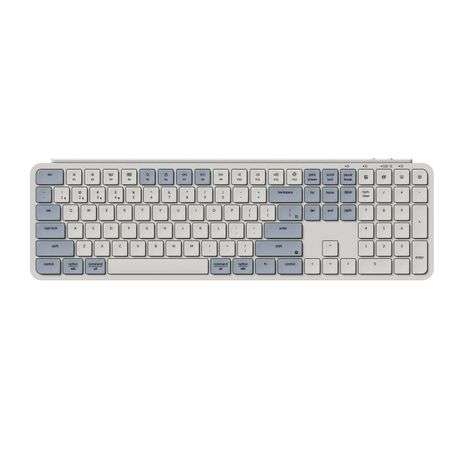 Keychron - B6 Pro Ultra-Slim 100% Wireless Keyboard - Retro Blue - Keychron - B6 Pro Ultra-Slim 1...