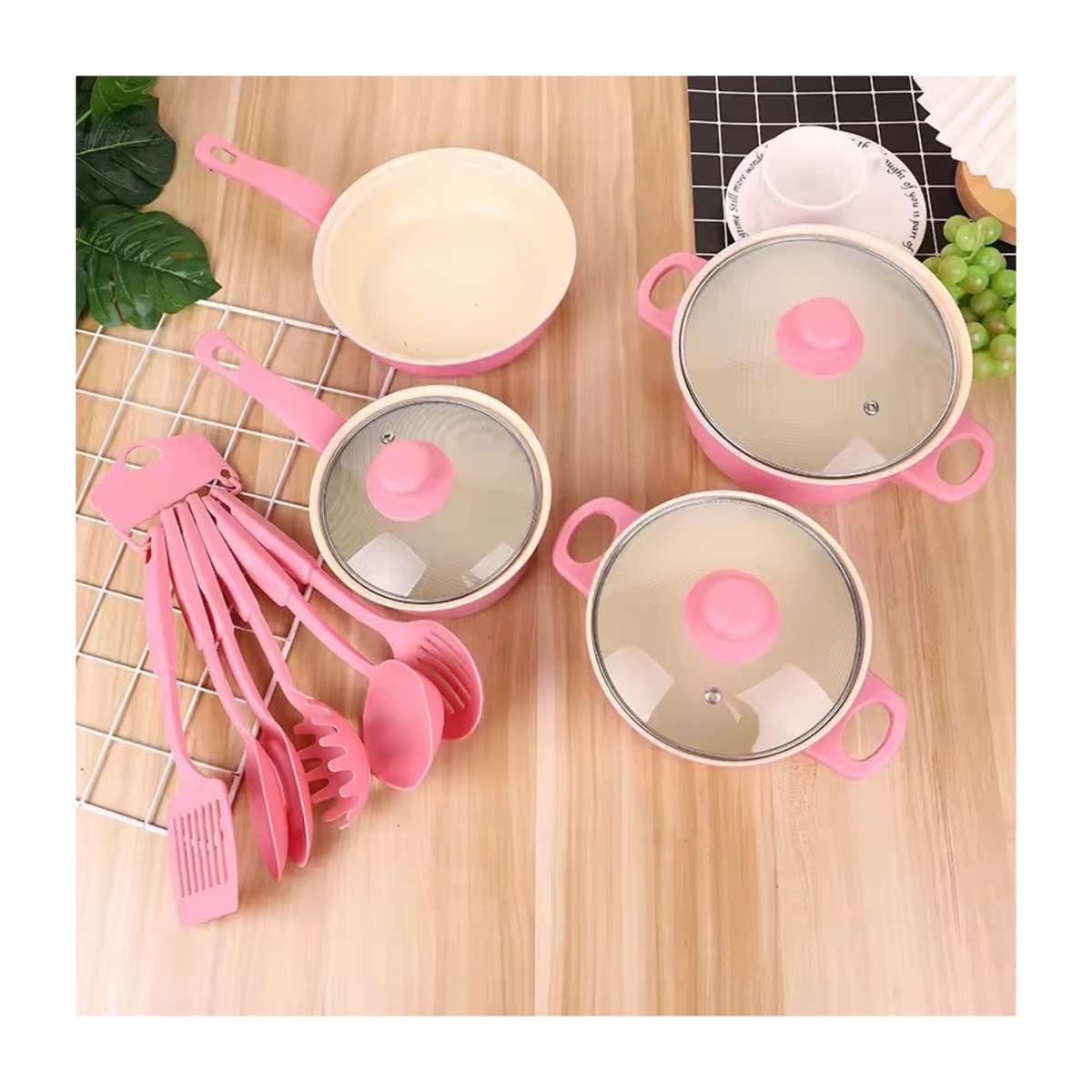 Set of 13 Multipurpose Non-Stick Die Cast Iron Kitchen Cookware