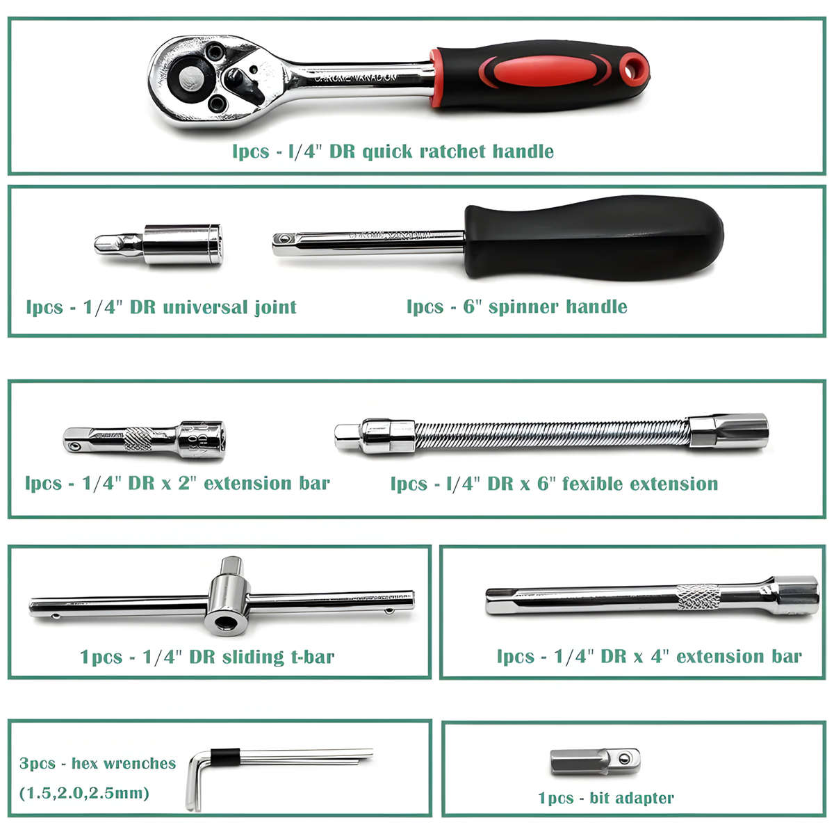 216Pcs Screwdriver Bits Socket, Spanner, and Wrench Sockets Sets Hand Tools