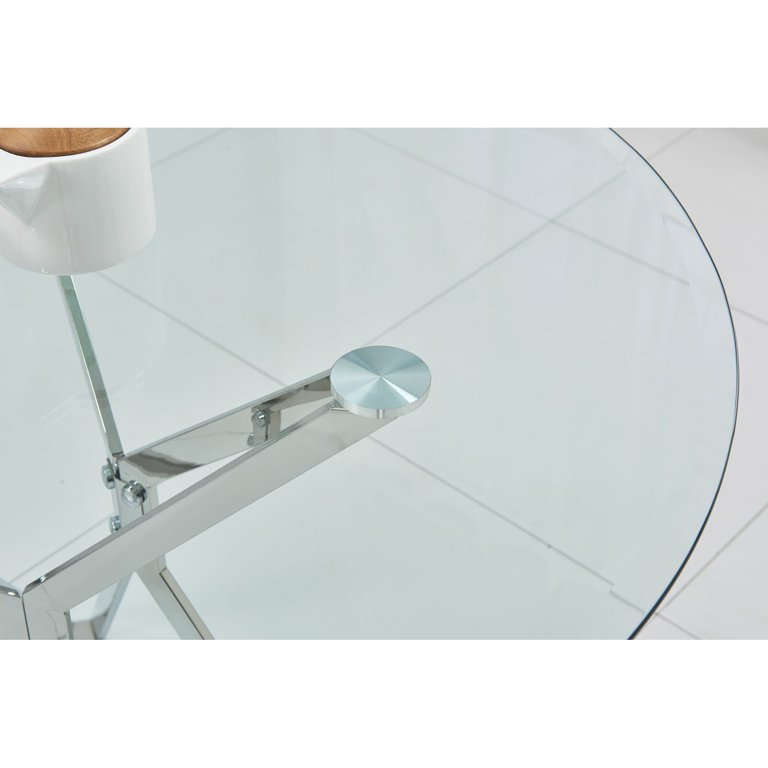 Dining / Kitchen Table - Round Clear Tempered Glass