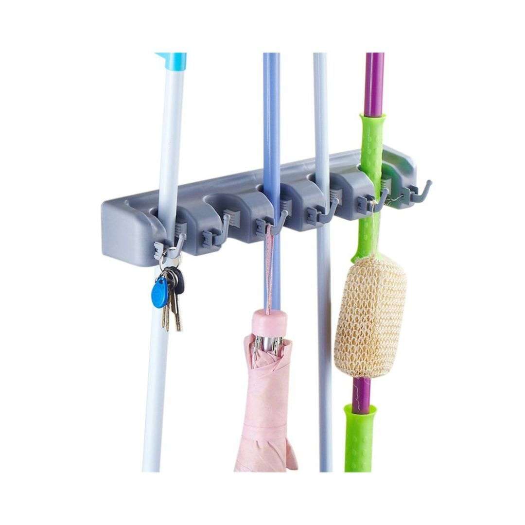 Mop Broom And Sports Equipment Organiser Wall Mount