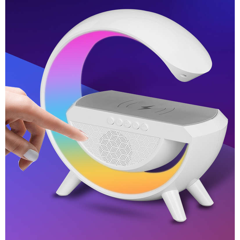 Wireless Charger Multifunction Rainbow LED Light Bluetooth Speaker