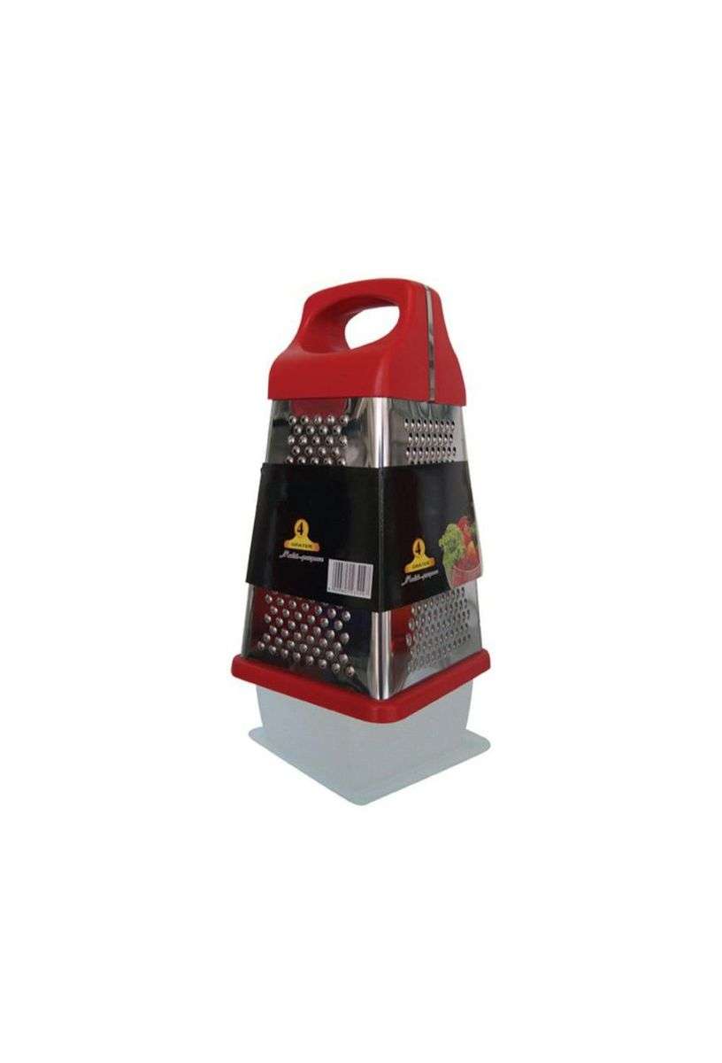 Multi-Purpose Stainless Steel Grater With Storage Box - Red