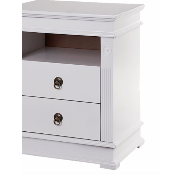 Bedside Pedestals - White
