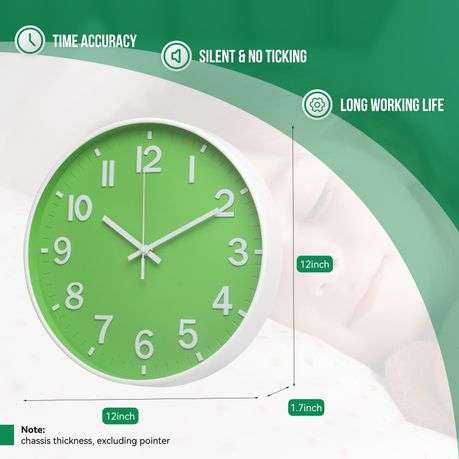 Smart 3d Numbers Round Clocks For Office Wall Clock