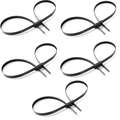 Heavy Duty Nylon Cuffs / Double Locking Zip Tie Handcuffs - 5 Pack