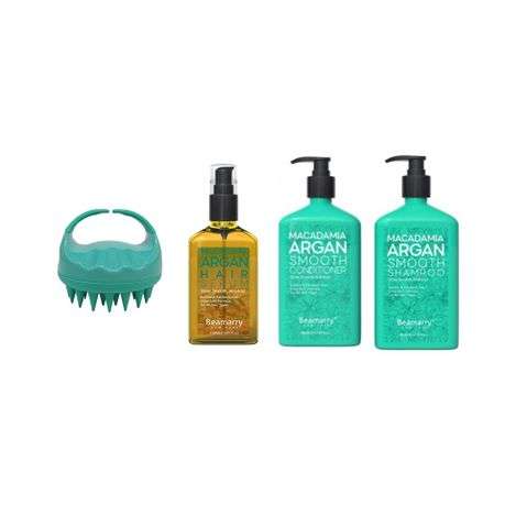 Beamarry Macadamia Argan Smooth Set + Hair Serum + Shampoo Brush