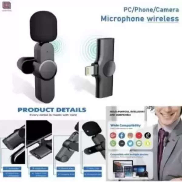 Wireless Microphone - Compatible with iPhone/Type-c