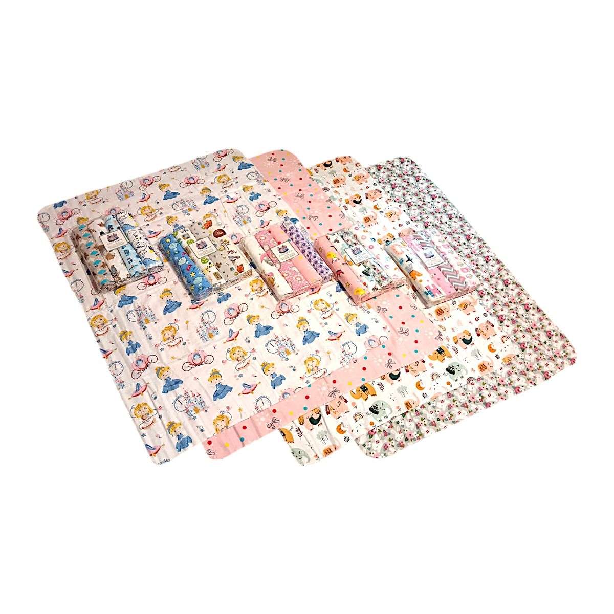 4-Pack Soft Cotton Baby Receiving Blankets