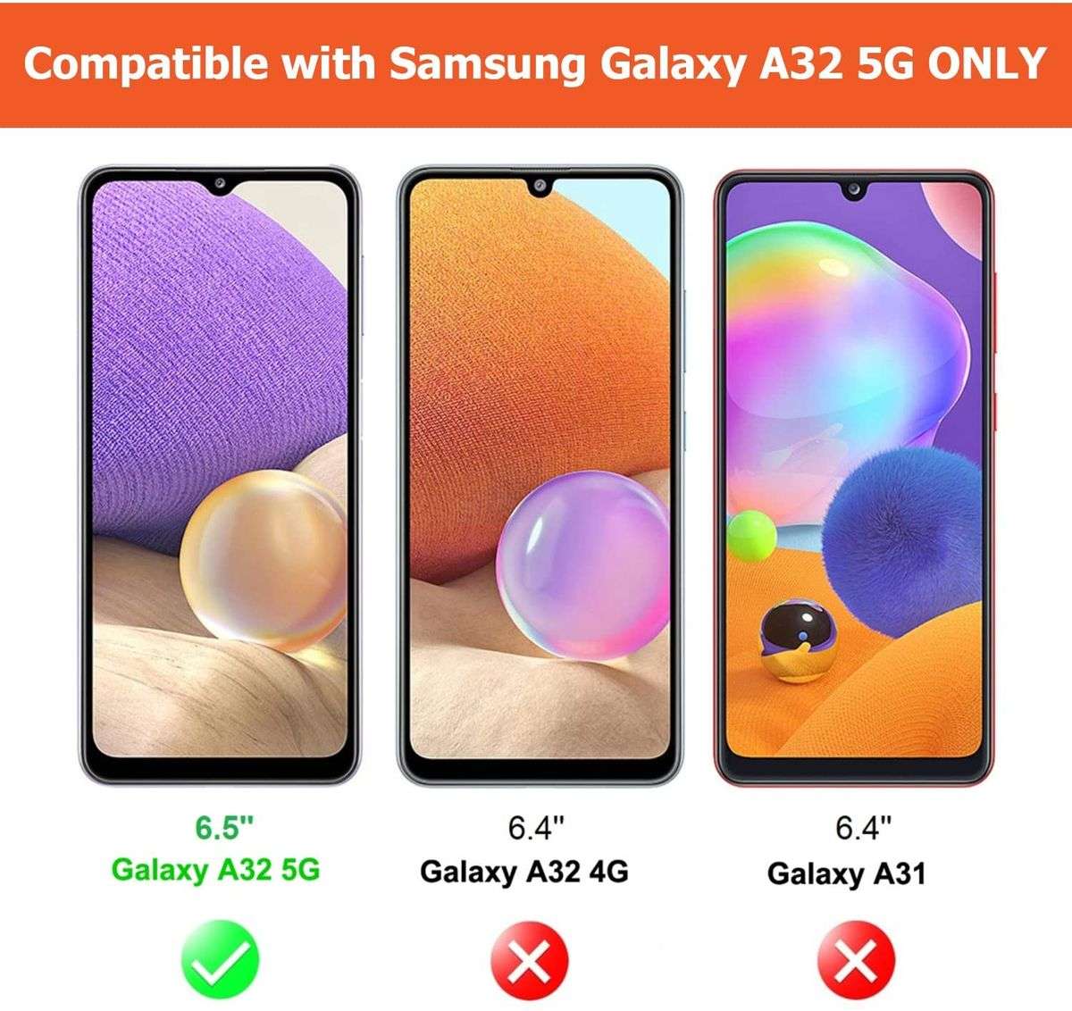 Samsung Galaxy A32 5G Clear Shock Resistant Armor Cover Body Protection Case