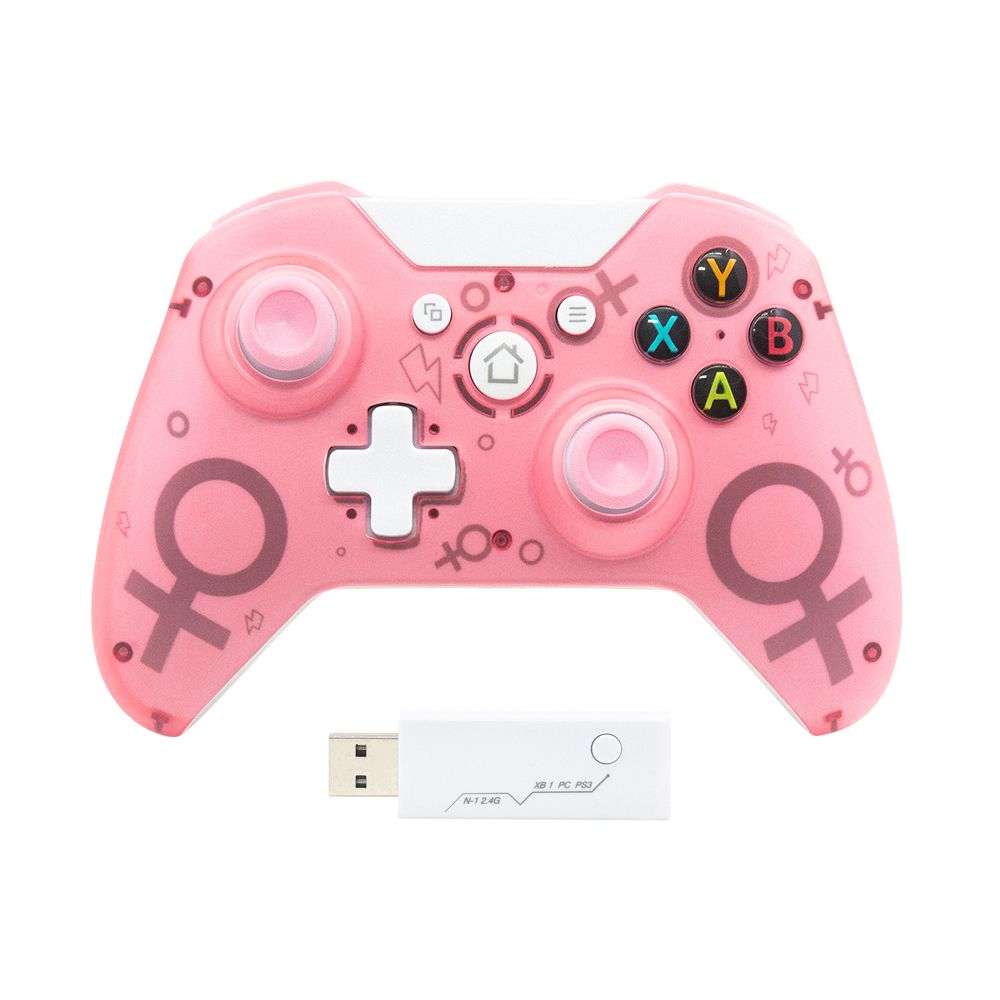 N-1 2.4G Wireless Controller for Xbox One, PC and PS3 - Pink - OPEN BOX