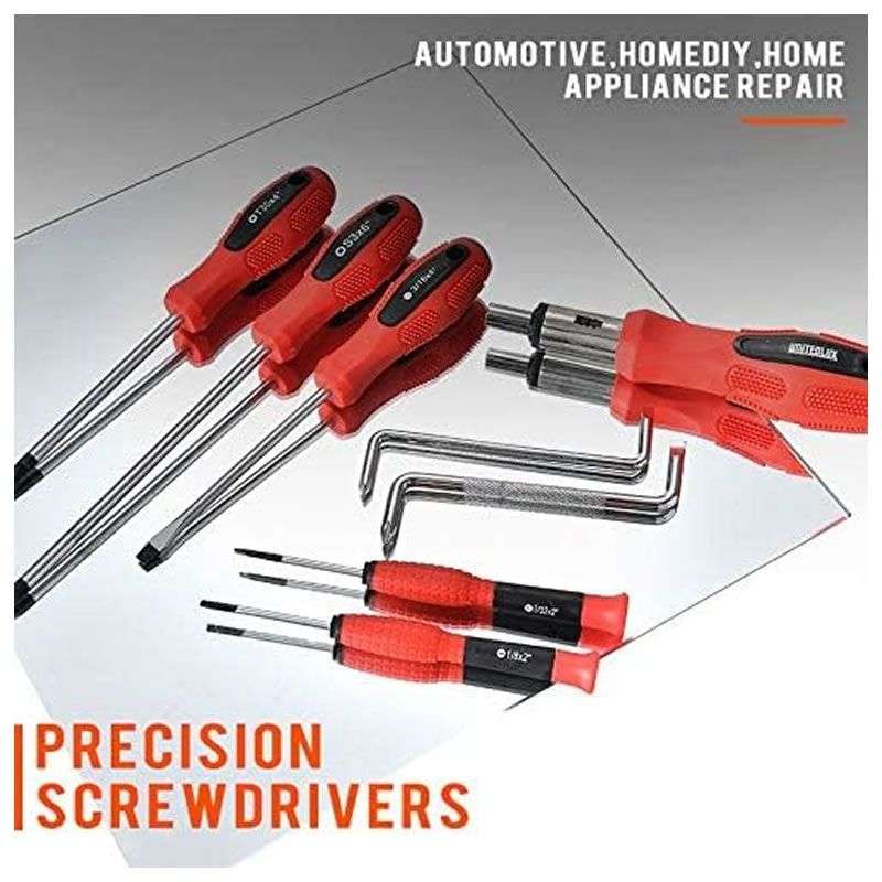 Professional 100-Piece Magnetic Screwdriver and Bit Set