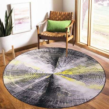 160cm Round Branded 3D Printed Area Rug Lightweight - RCX57