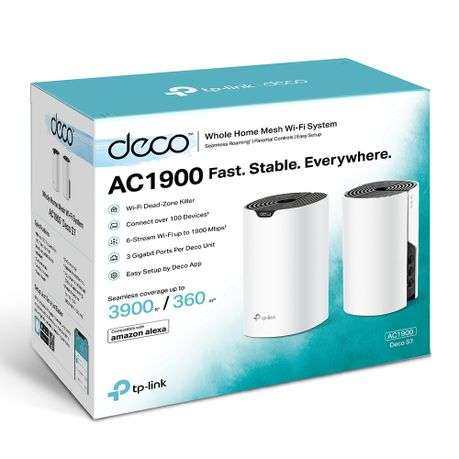 Tp-Link - Deco S7 AC1900 Whole Home Mesh Wi-Fi System (2-Pack) - Tp-Link - Deco S7 AC1900 Whole H...