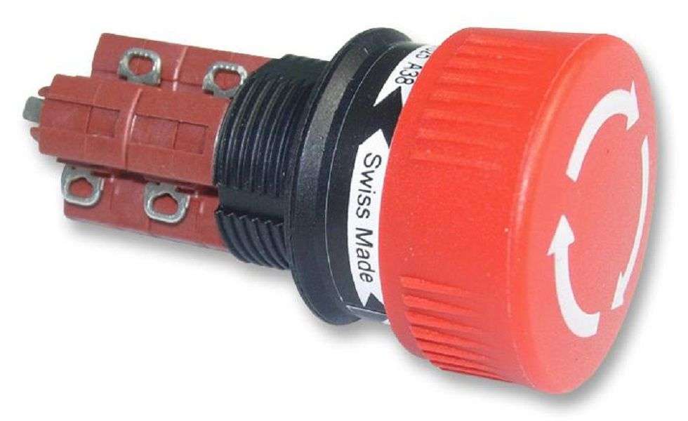 Eao (51-259.025) Emergency Stop Switch, 5 A, 250 V, 250 V