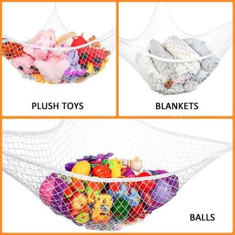 Corner Hanging Hammock for Soft Toy and Plush Storage 2 Pack