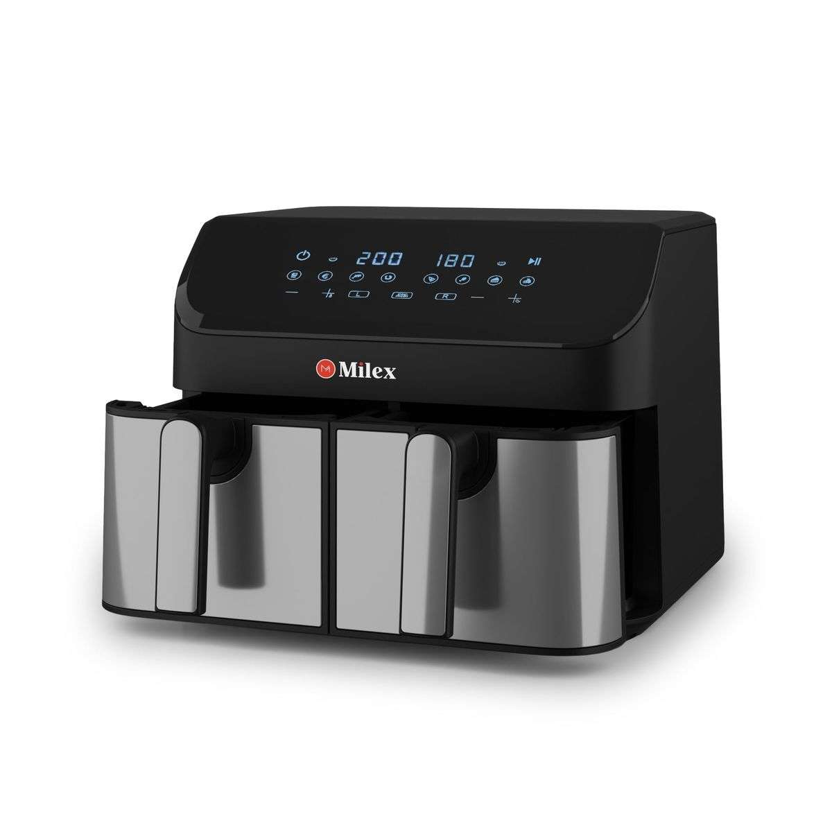 Milex Silver 9L Dual Airfryer