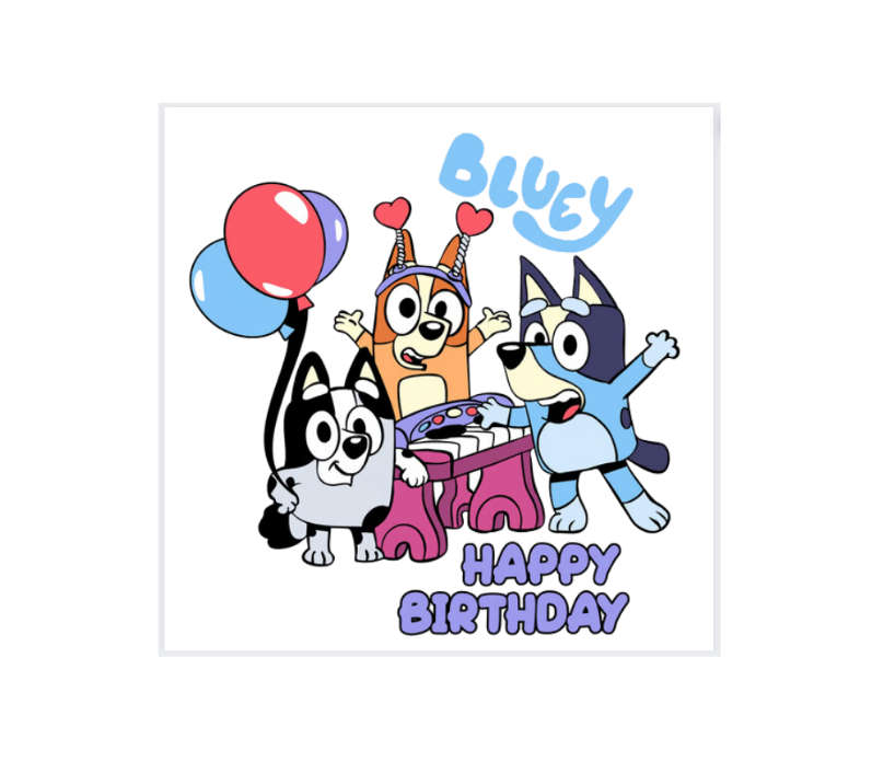 Bluey Theme Party Box Stickers - Pack of 25 Stickers