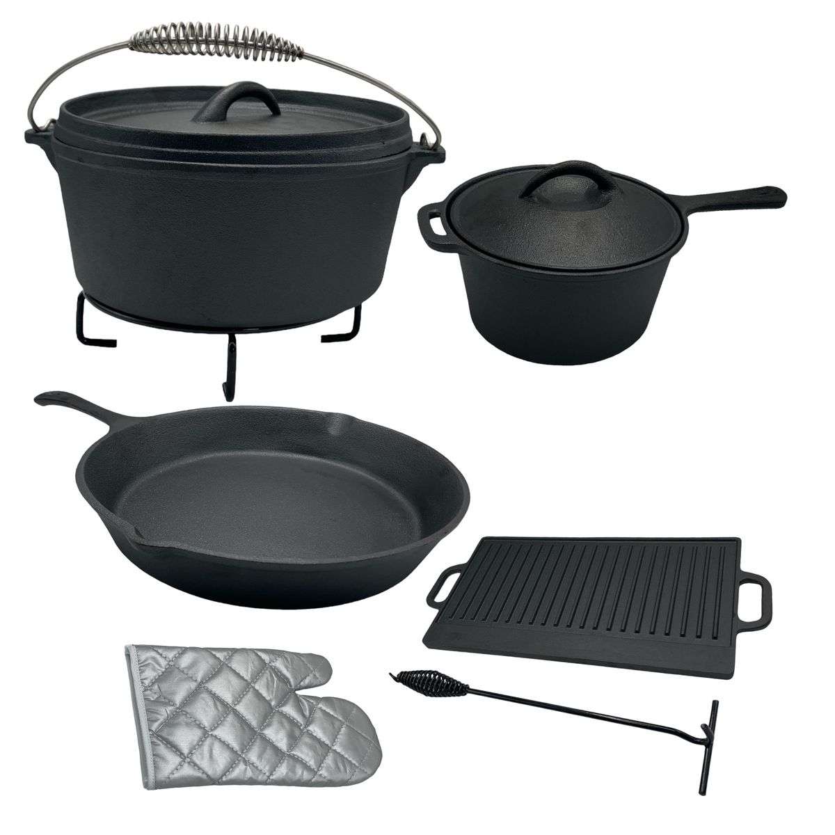 7 Piece heavy duty cookware set