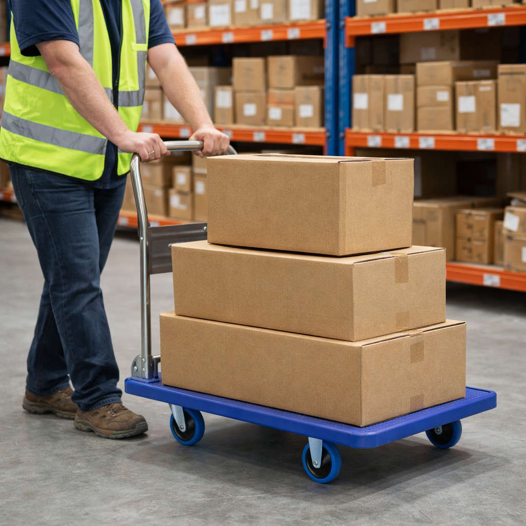 100kg Platform Trolley - Heavy Duty, Foldable