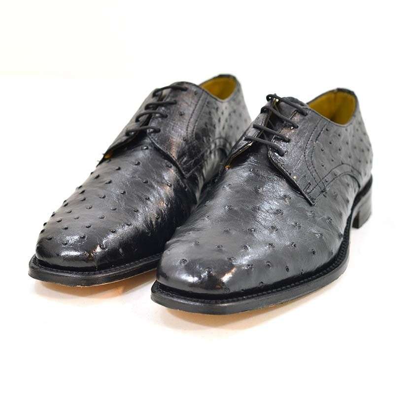 CROCKETT & JONES OSTRICH BLACK SHOES