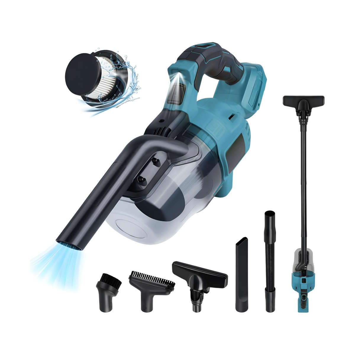 Brushless Motor Lithium Battery Rechargeable Vacuum Cleaner 400W