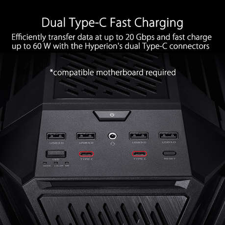 Asus - ROG Hyperion GR701 E-ATX ARGB Gaming Chassis - Black - Asus - ROG Hyperion GR701 E-ATX ARG...