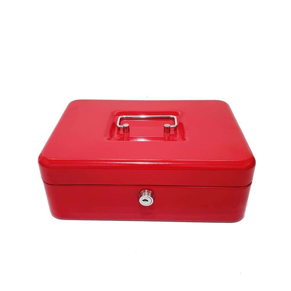 Key Lock Cash Box with Money Tray