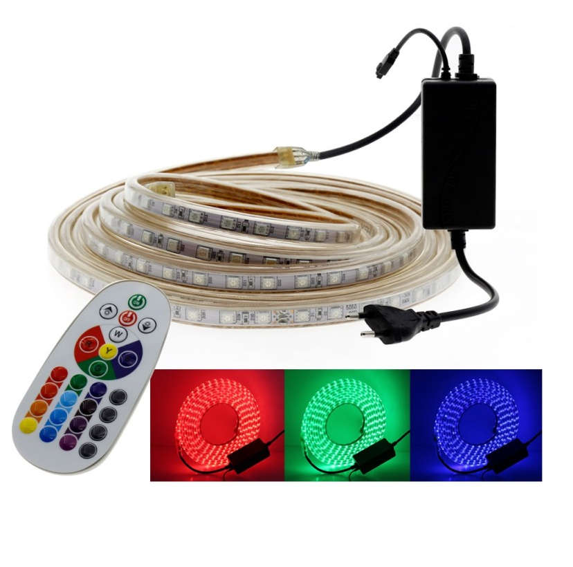 5 Meter Super Bright RGB Light Band with Power Supplier and Remote