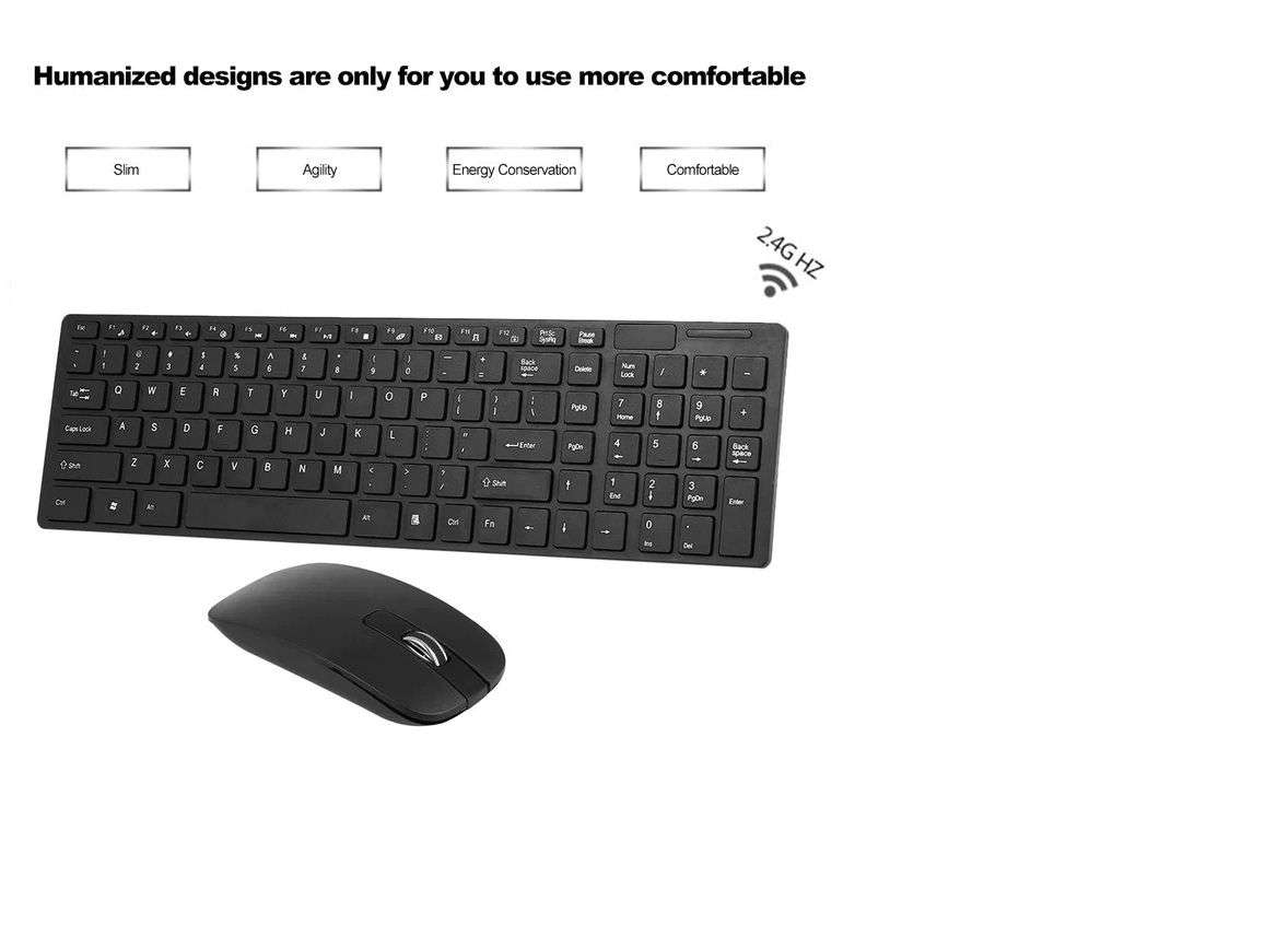 Wireless ultra-thin 2.4G keyboard dock and mouse suite - K-06