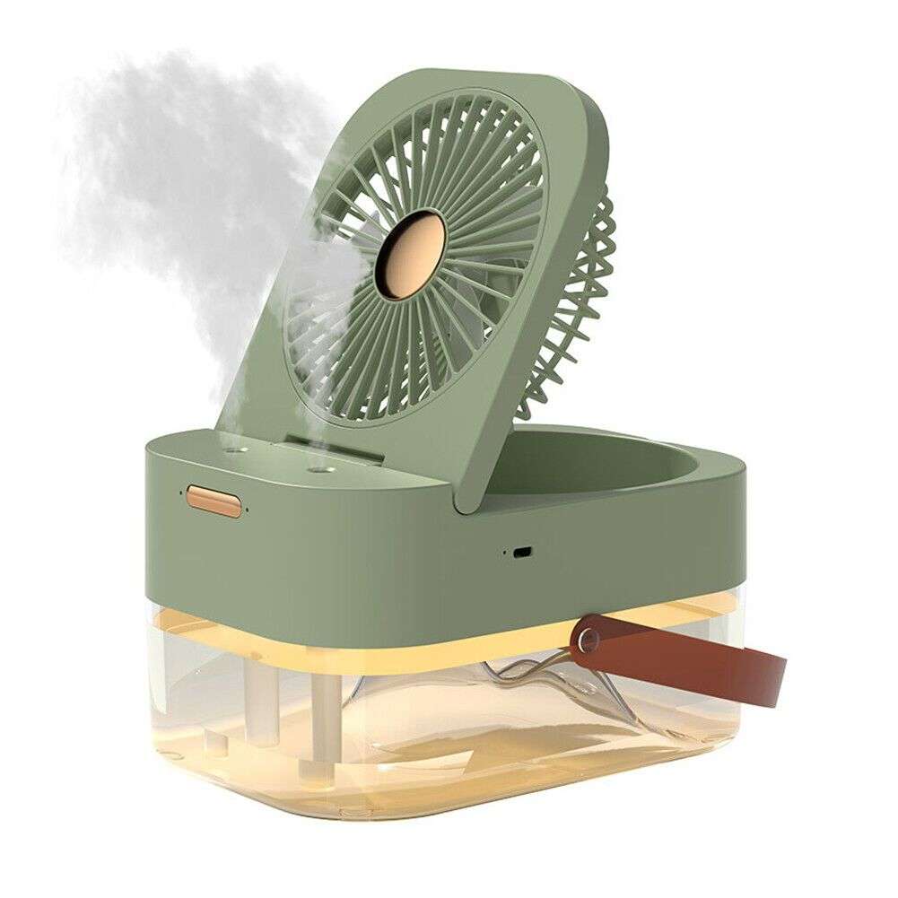 Dual spray humidifying fan