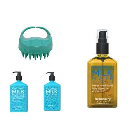 Beamarry Coconut Milk Moisture set & Hair Serum & Shampoo Brush