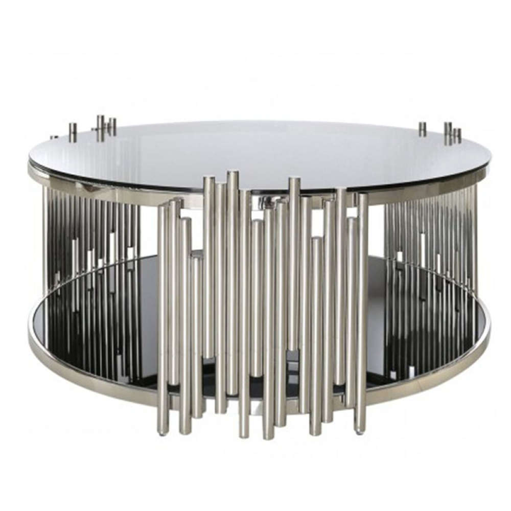 Ornate Carving Patterns Round Coffee Table