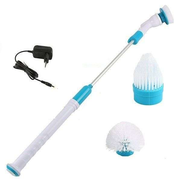 Cordless Tub and Tile Scrubber with 3 Replaceable Cleaning Scrubber Brush