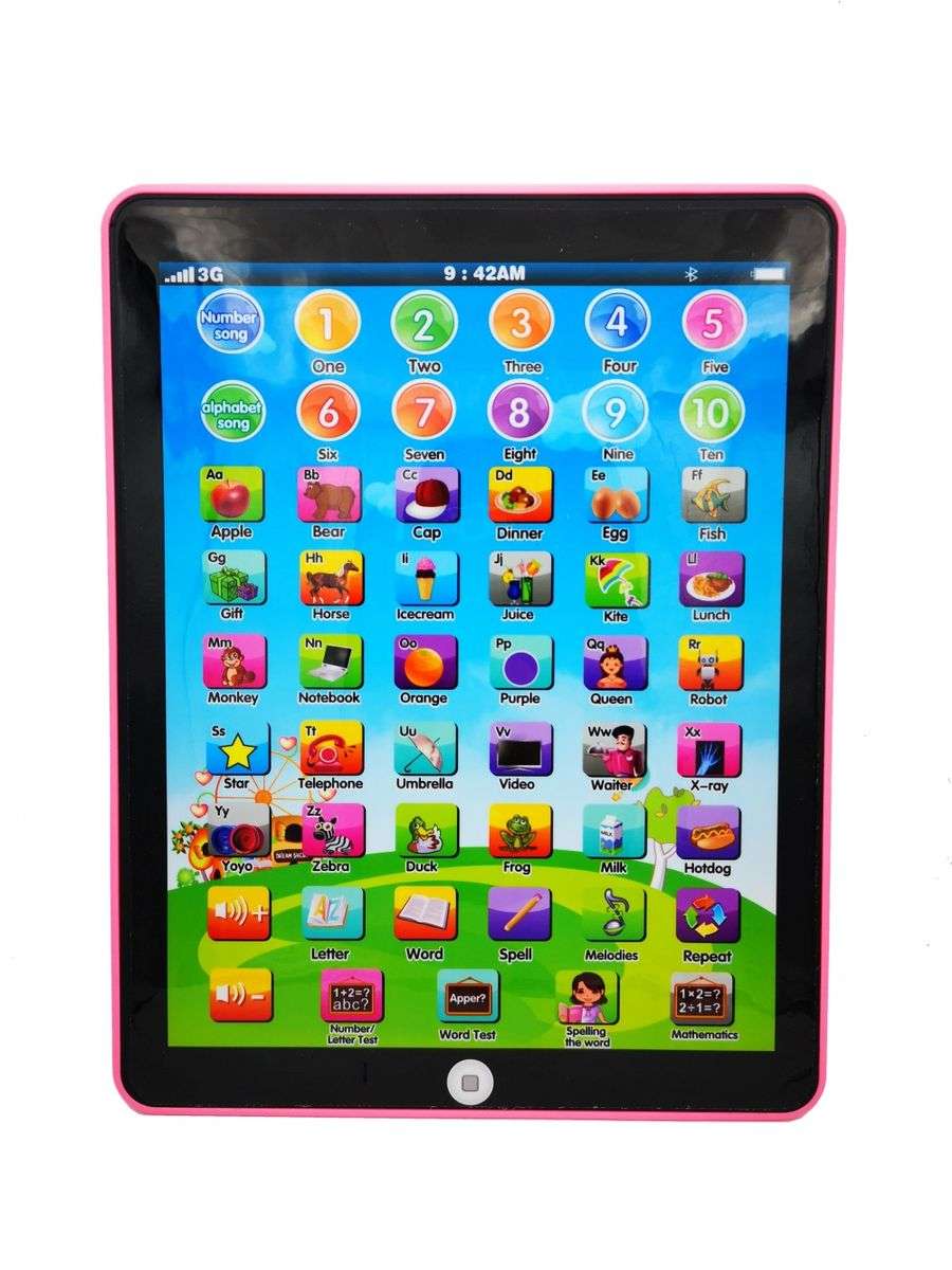 Childrens Interactive Learning Pad - Pink