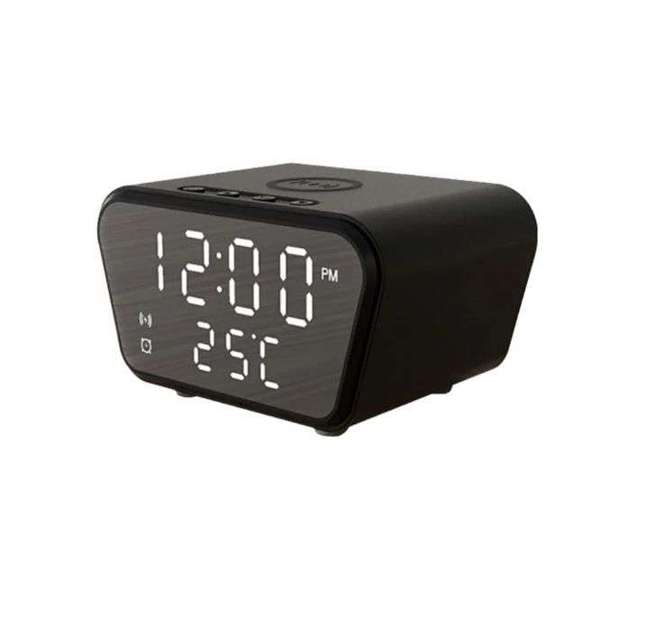 Aerbes AB-SJ44 Alarm Clock With 15W Wireless Charger and Temperature