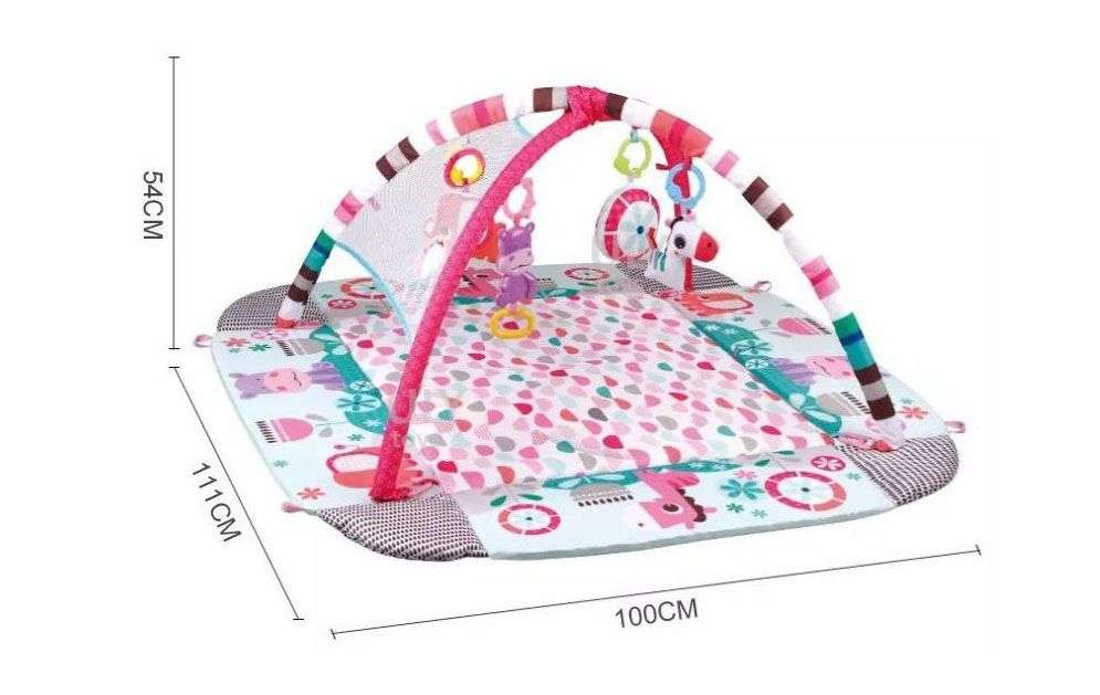 5-in-1 Baby Activity Gym and Ball Pit / Playmat with Musical Hippo