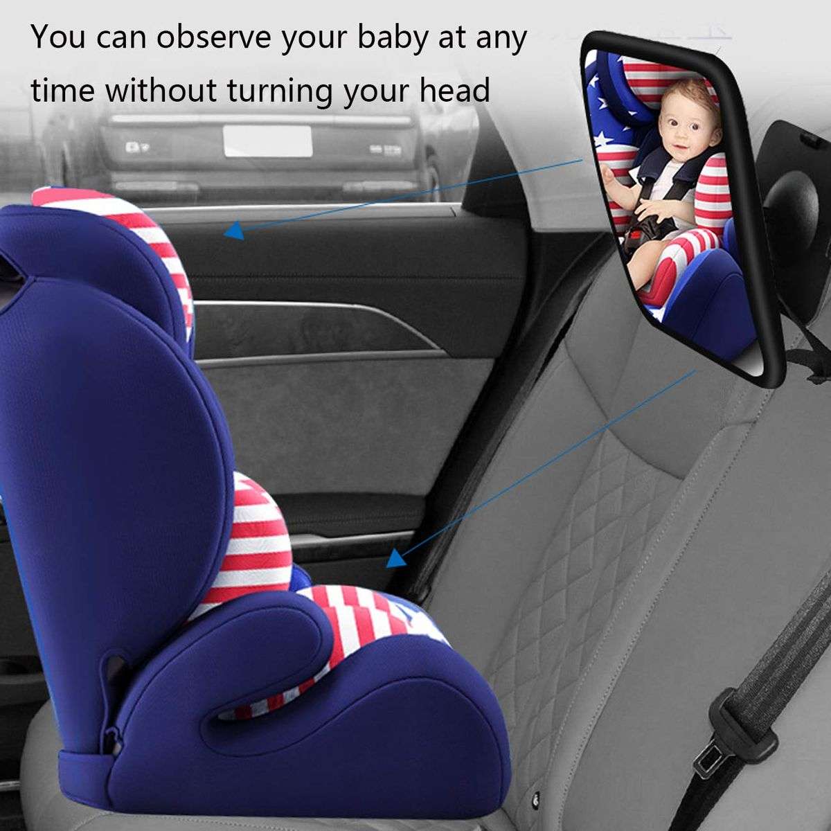 Rearview mirror 360° rotating  car baby rearview mirror